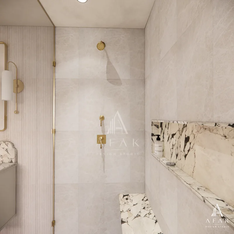 Blush and Brass Bathroom — view 5