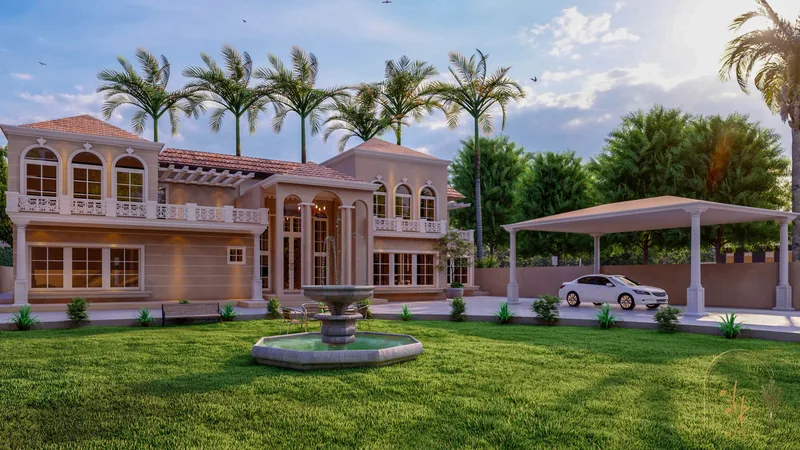 A classical style residence in Pakistan — view 2