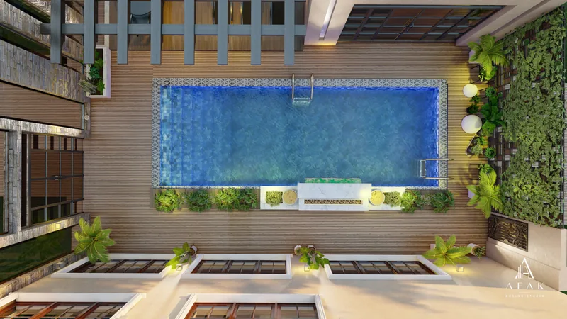Courtyard Pool Design — view 6